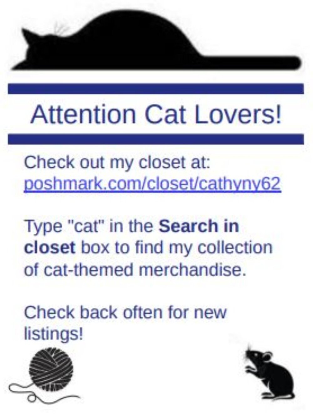 Go to poshmark.com/closet/cathyny62
